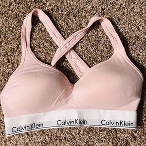 Light Pink Calvin Klein Criss Cross Bralette